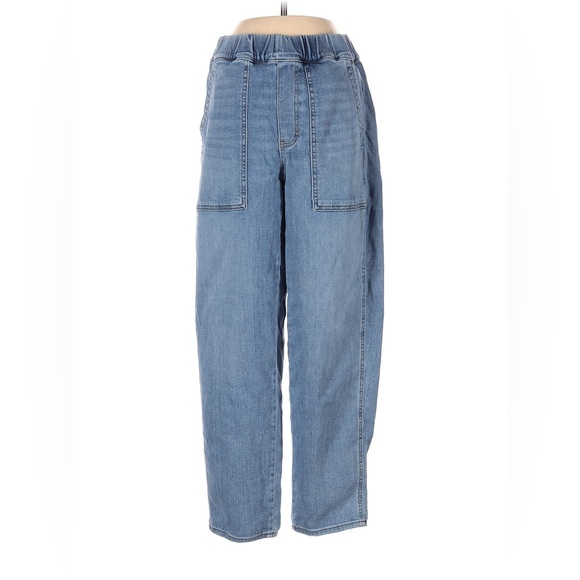 MADEWELL Boyer Wash Denim Pull-On Relaxed Straight Leg Stretch Jogger Jeans M - Picture 2 of 11